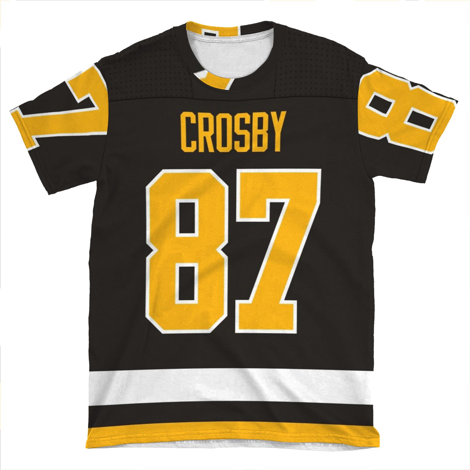 Pittsburgh Penguins Sidney Crosby Home Jersey Back Phone AOP T-shirt Tee