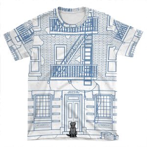 Pizza Dog, Here To Help AOP T-shirt Tee