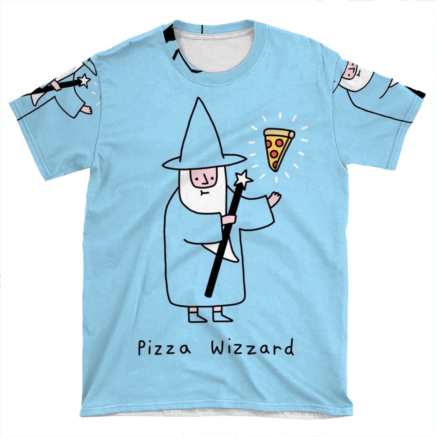 Pizza Wizzard AOP T-shirt Tee