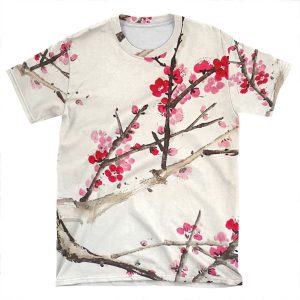 Plum Blossom AOP T-shirt Tee