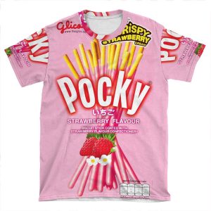 Pocky Strawberry Flavour AOP T-shirt Tee