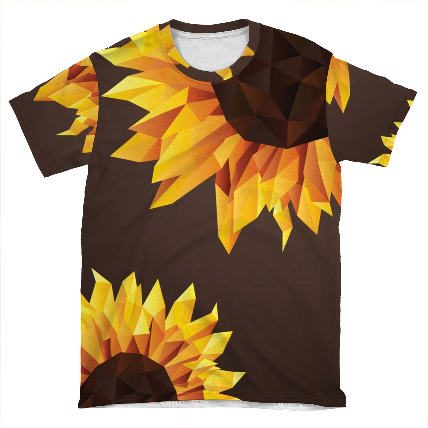 Polygonal Sunflower AOP T-shirt Tee