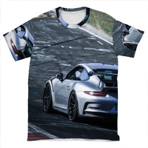 Porsche Gt3.Rs (991) On The Nurburgring Nordschleife AOP T-shirt Tee