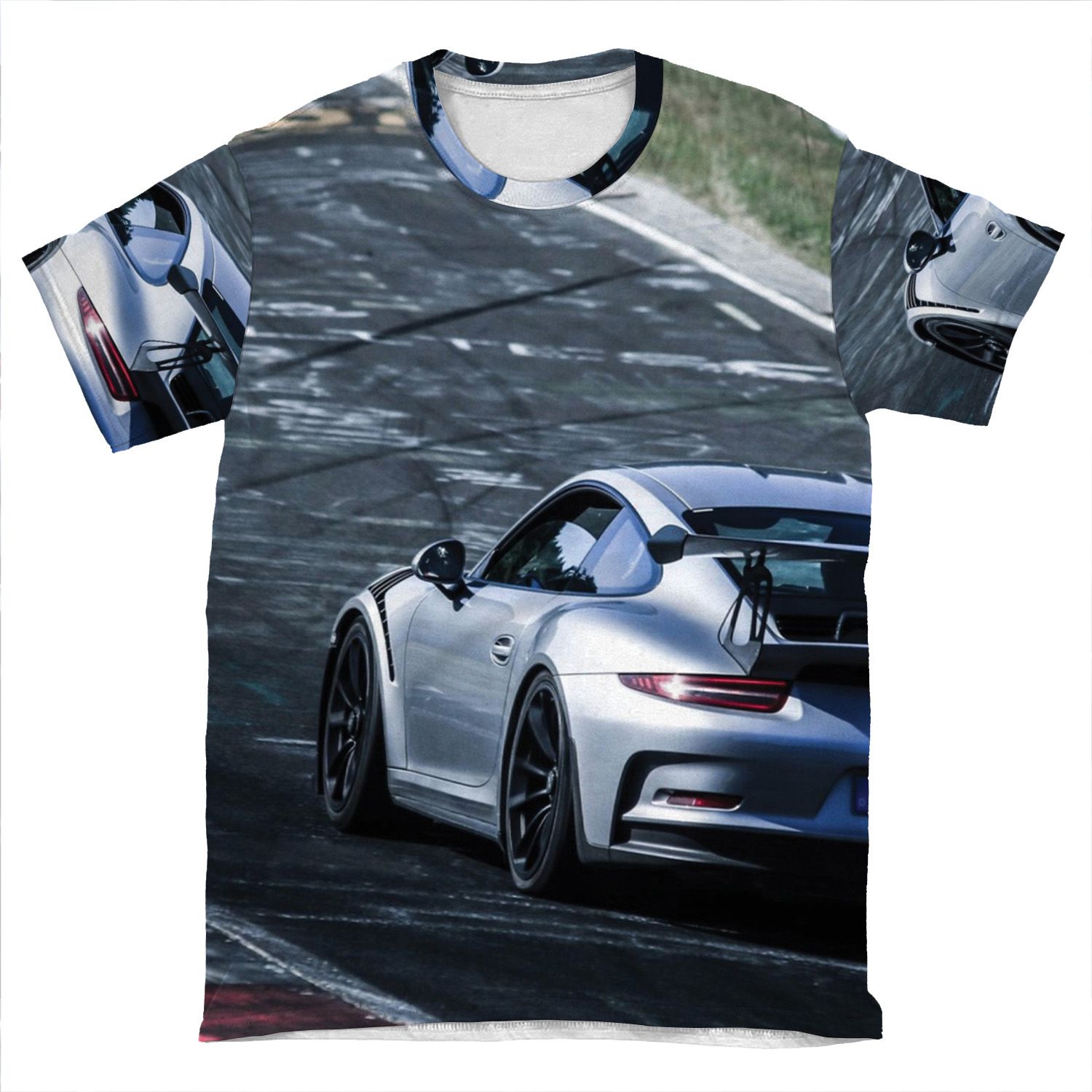 Porsche Gt3.Rs (991) On The Nurburgring Nordschleife AOP T-shirt Tee
