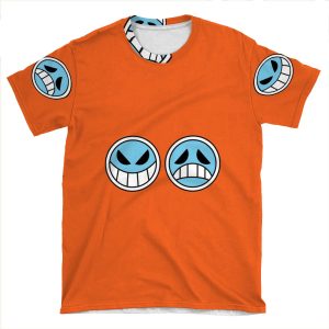 Portgas D Ace Hat Logo AOP T-shirt Tee