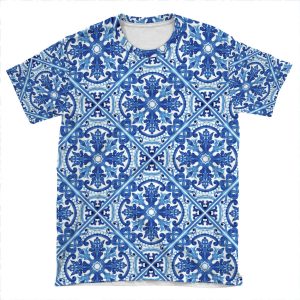 Portuguese Azulejo Tiles. AOP T-shirt Tee