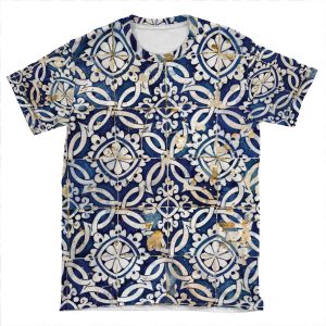 Portuguese Glazed Tiles AOP T-shirt Tee