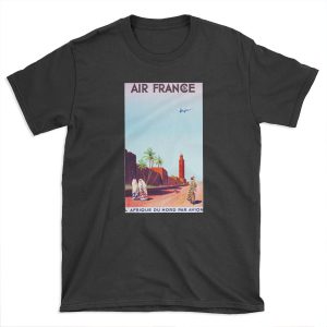 Poster Air France L'Afrique du Nord par Avion 1934 T-shirt Tee