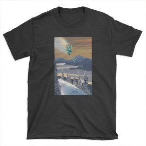 Powder ski art T-shirt Tee