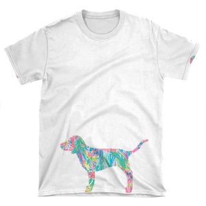 Preppy Lilly Dog AOP T-shirt Tee