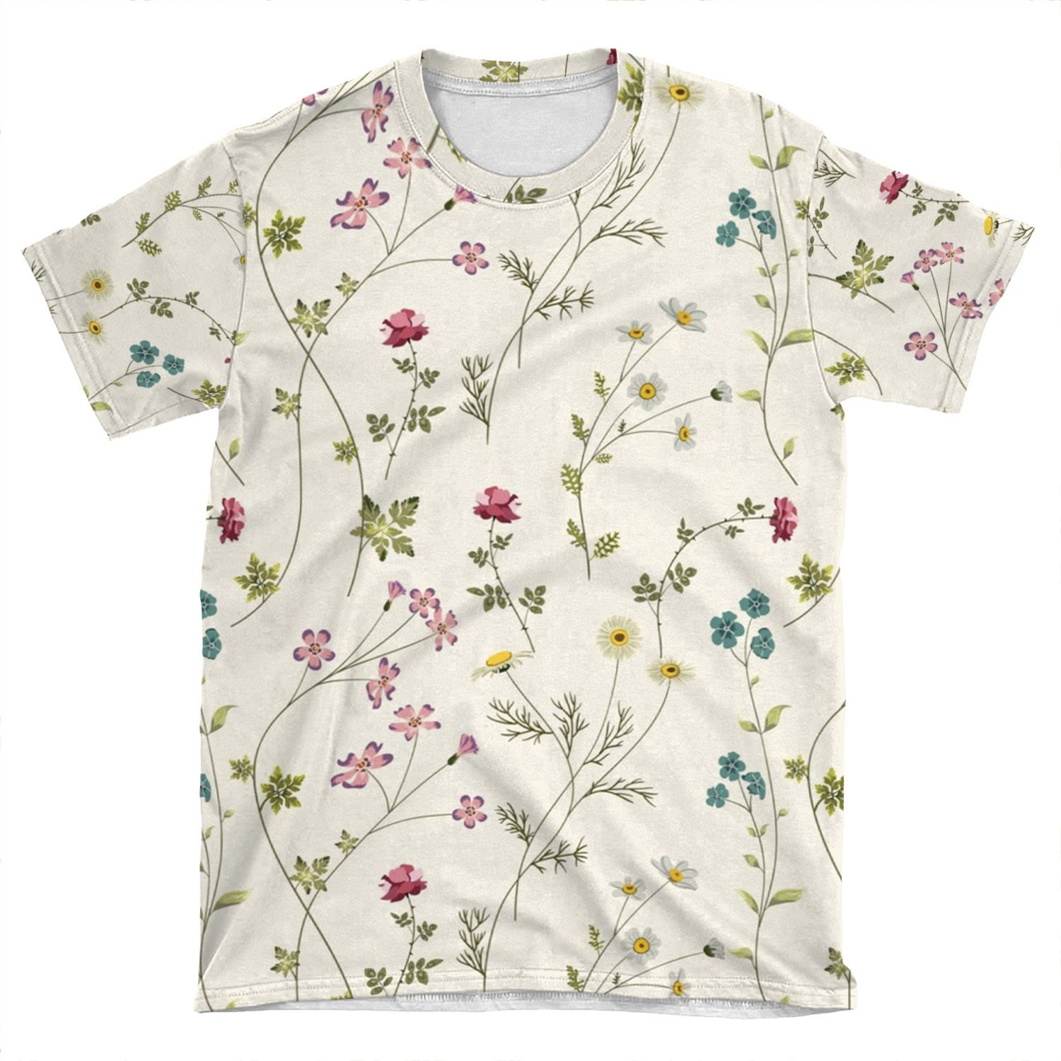 Pressed Flowers AOP T-shirt Tee