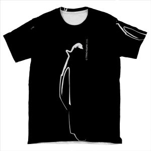 Profile Silhouette Porsche 911Rs - White AOP T-shirt Tee