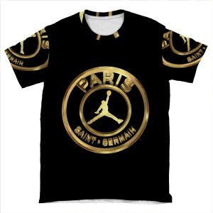 Psg X Jordan Paris St Germain Gold AOP T-shirt Tee