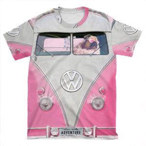 Pug Girly Adventure AOP T-shirt Tee