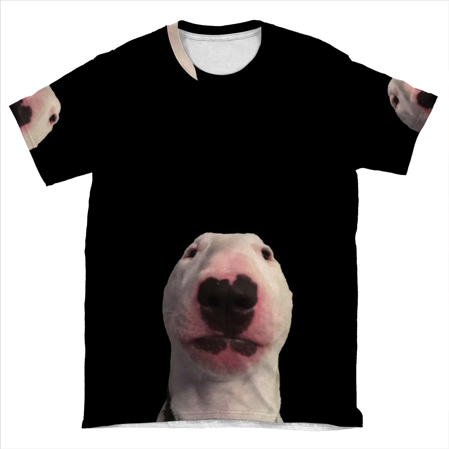 '@Puppernelson: Photo Meme Face (Dark Background) AOP T-shirt Tee