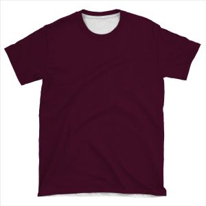 Pure Color-Burgundy AOP T-shirt Tee