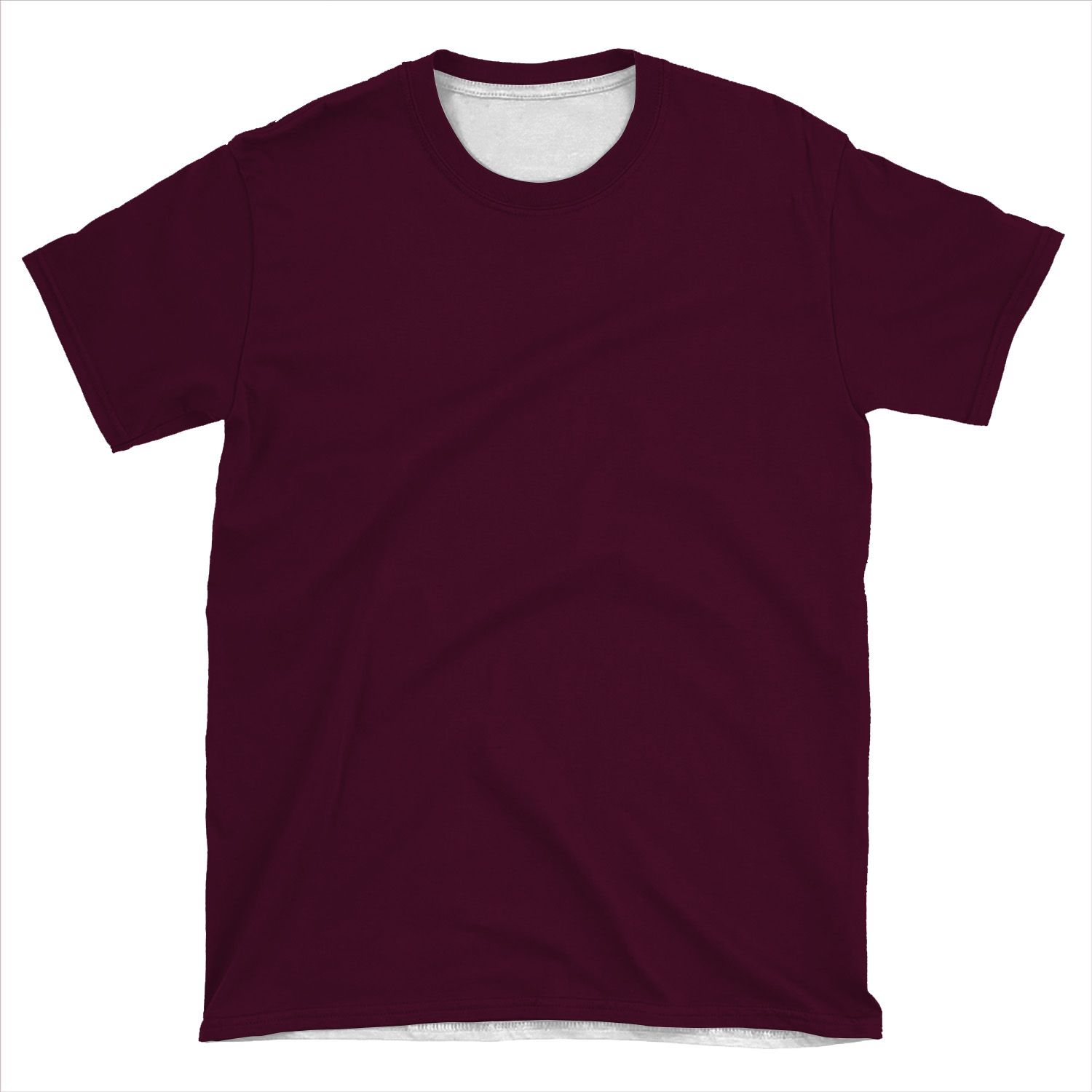 Pure Color-Burgundy AOP T-shirt Tee