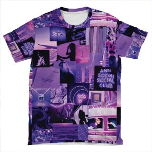 Purple Aesthetic Collage 2 AOP T-shirt Tee