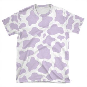 Purple Cow Print! AOP T-shirt Tee
