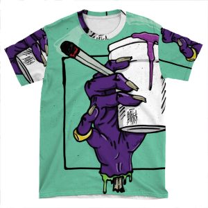 Purple Monster AOP T-shirt Tee
