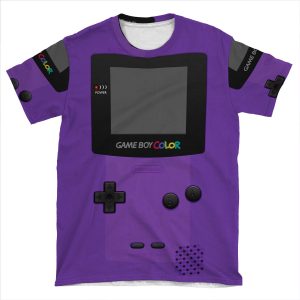 Purple Nintendo Gameboy Color AOP T-shirt Tee