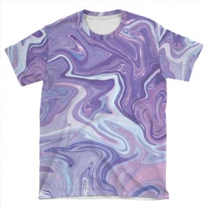 Purple Paint Holographic AOP T-shirt Tee