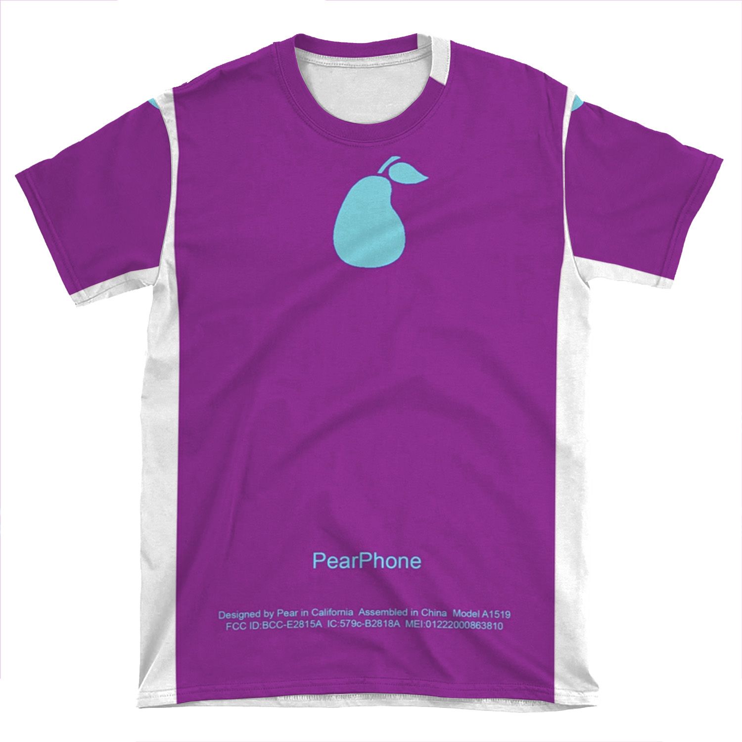 Purple Pearphone AOP T-shirt Tee