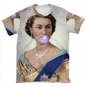 Queen Elizabeth Ii Gum AOP T-shirt Tee