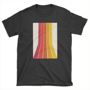 Rad - retro throwback 70s 1970s stripe beach 70's vibes minimal art by Seventy Eight T-shirt Tee