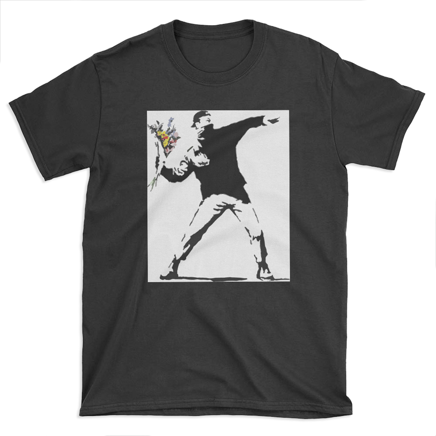 Rage Flower Bomber Stencil T-shirt Tee