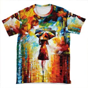Rain Princess - Leonid Afremov AOP T-shirt Tee