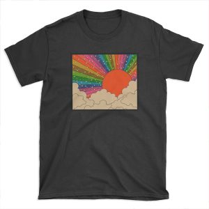 Rainbow 70s sun T-shirt Tee