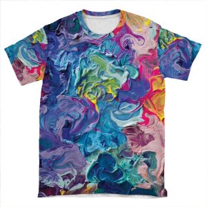 Rainbow Flow Abstraction AOP T-shirt Tee