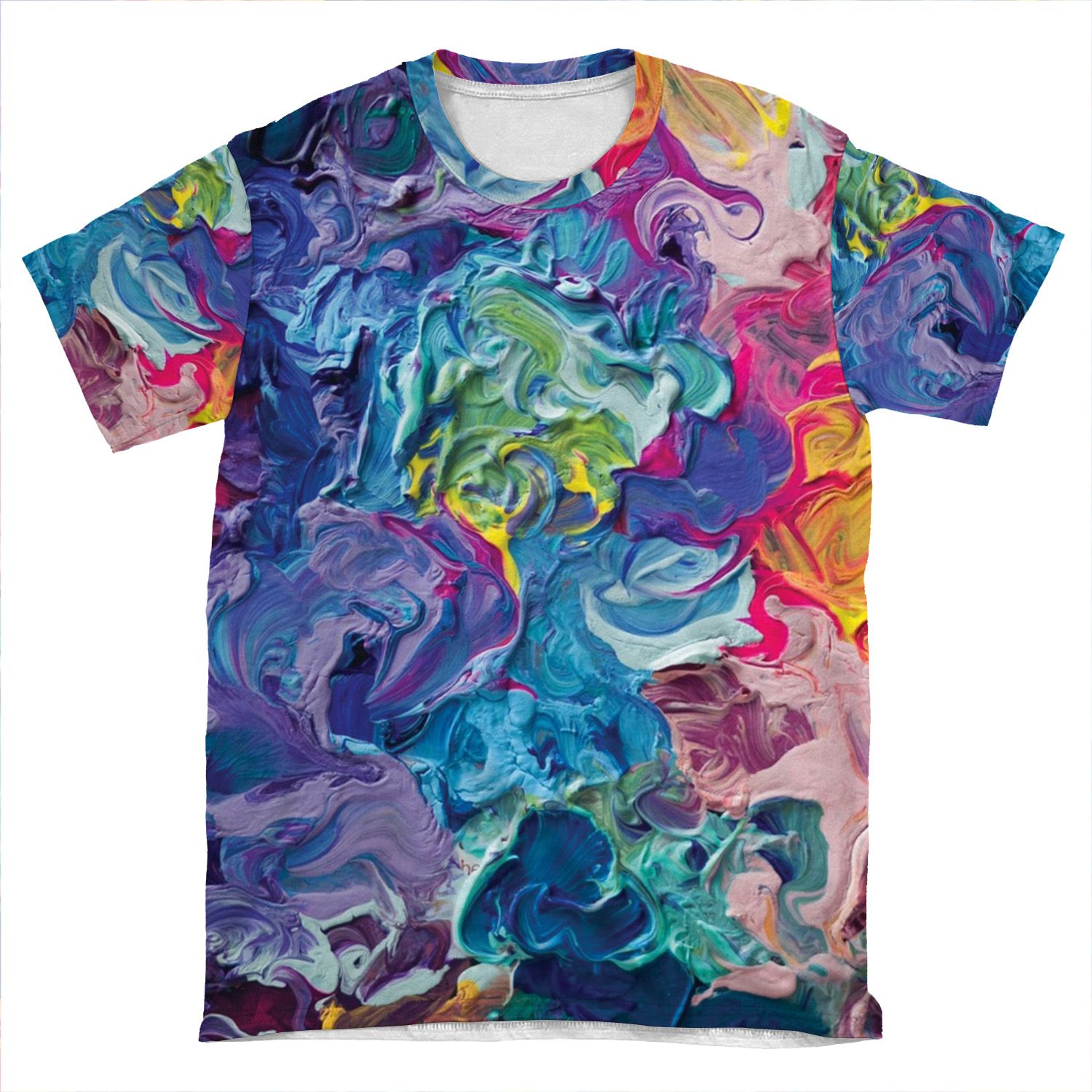 Rainbow Flow Abstraction AOP T-shirt Tee