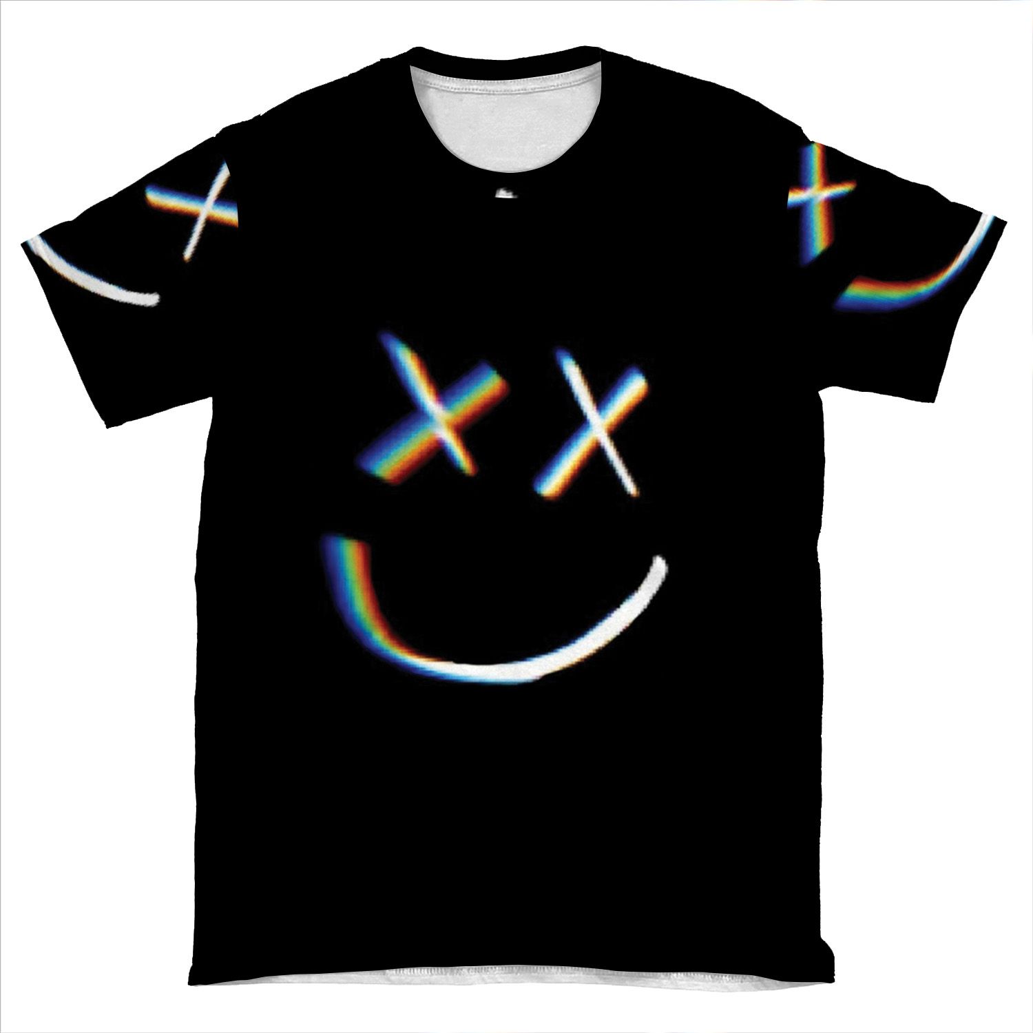 Rainbow Little X's Smile AOP T-shirt Tee