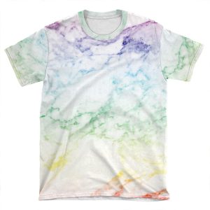 Rainbow Marble AOP T-shirt Tee