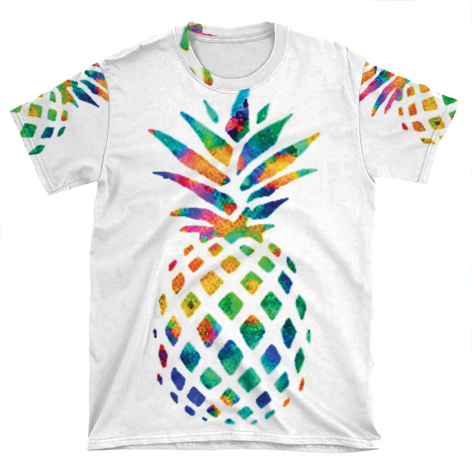 Rainbow Pineapple AOP T-shirt Tee