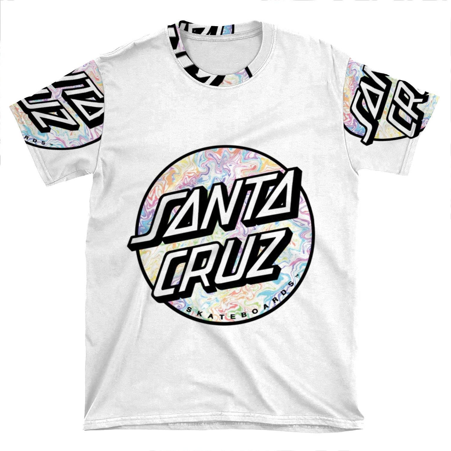 Rainbow Santa Cruz AOP T-shirt Tee