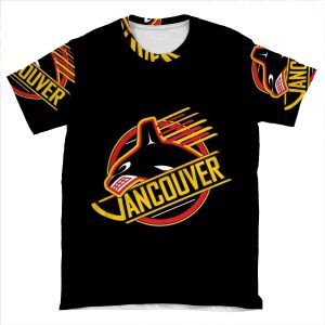 Rare: Vancouver Hockey - Retro Canucks AOP T-shirt Tee
