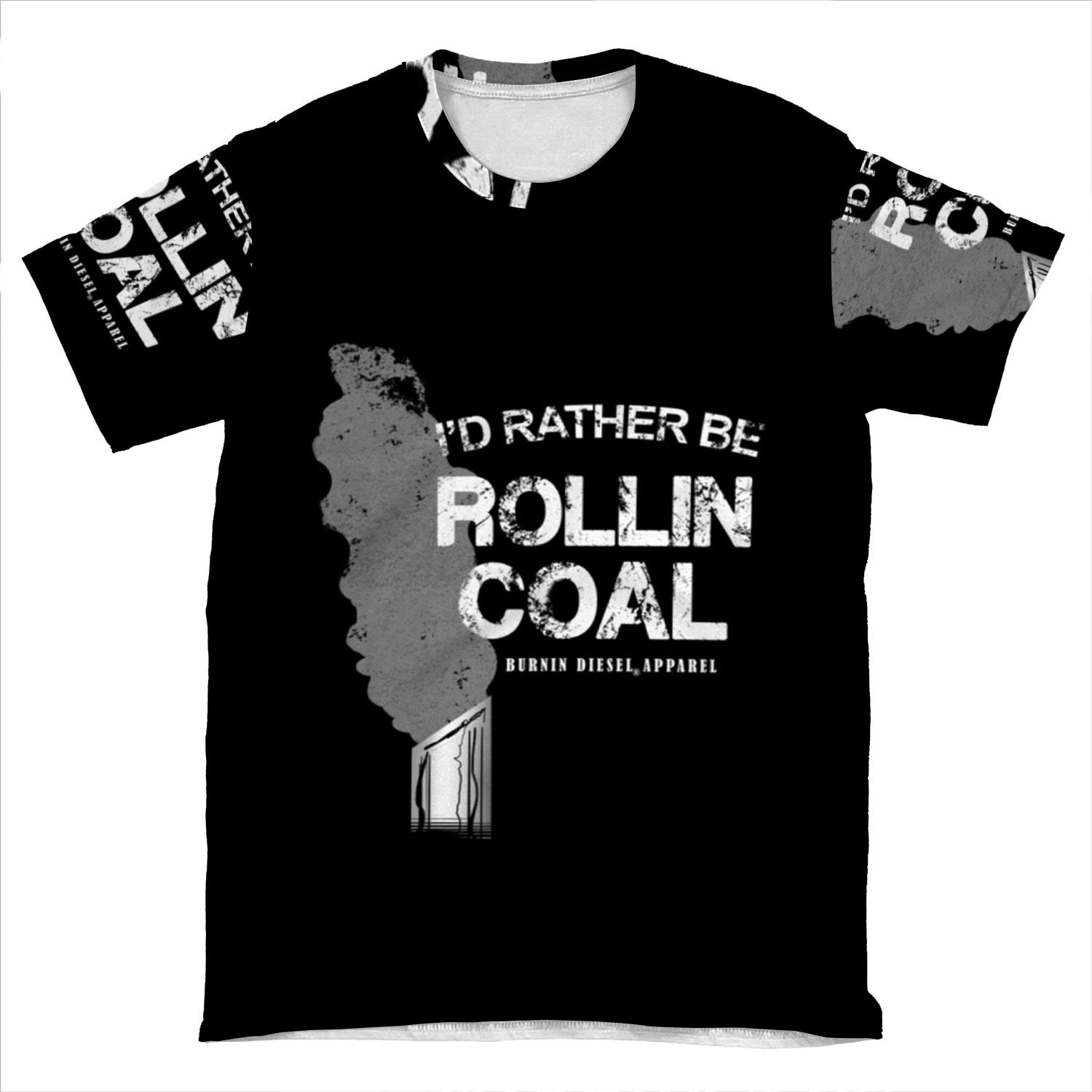Rather Be Rolling Coal Diesel Truck AOP T-shirt Tee