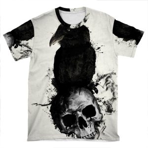Raven And Skull AOP T-shirt Tee