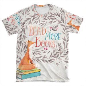 Read More Books - Fox AOP T-shirt Tee
