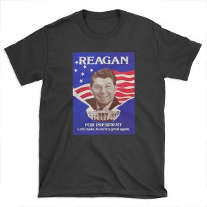 Reagan Bush '84 Retro Logo Red White Blue Election Ronald George 1984 84 T-shirt Tee