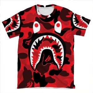 Red Bape AOP T-shirt Tee