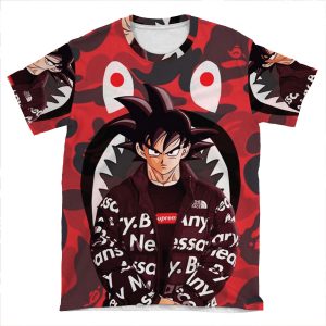Red Bape Goku AOP T-shirt Tee