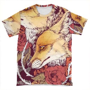 Red Fox Bloom AOP T-shirt Tee