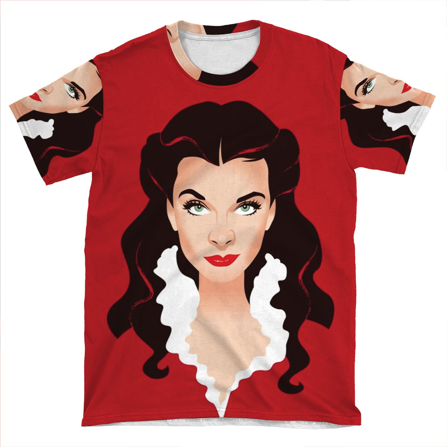 Red Scarlett AOP T-shirt Tee