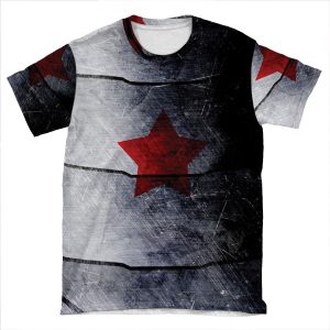Red Star On Steel AOP T-shirt Tee