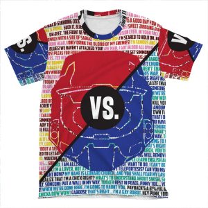 Red Vs. Blue AOP T-shirt Tee