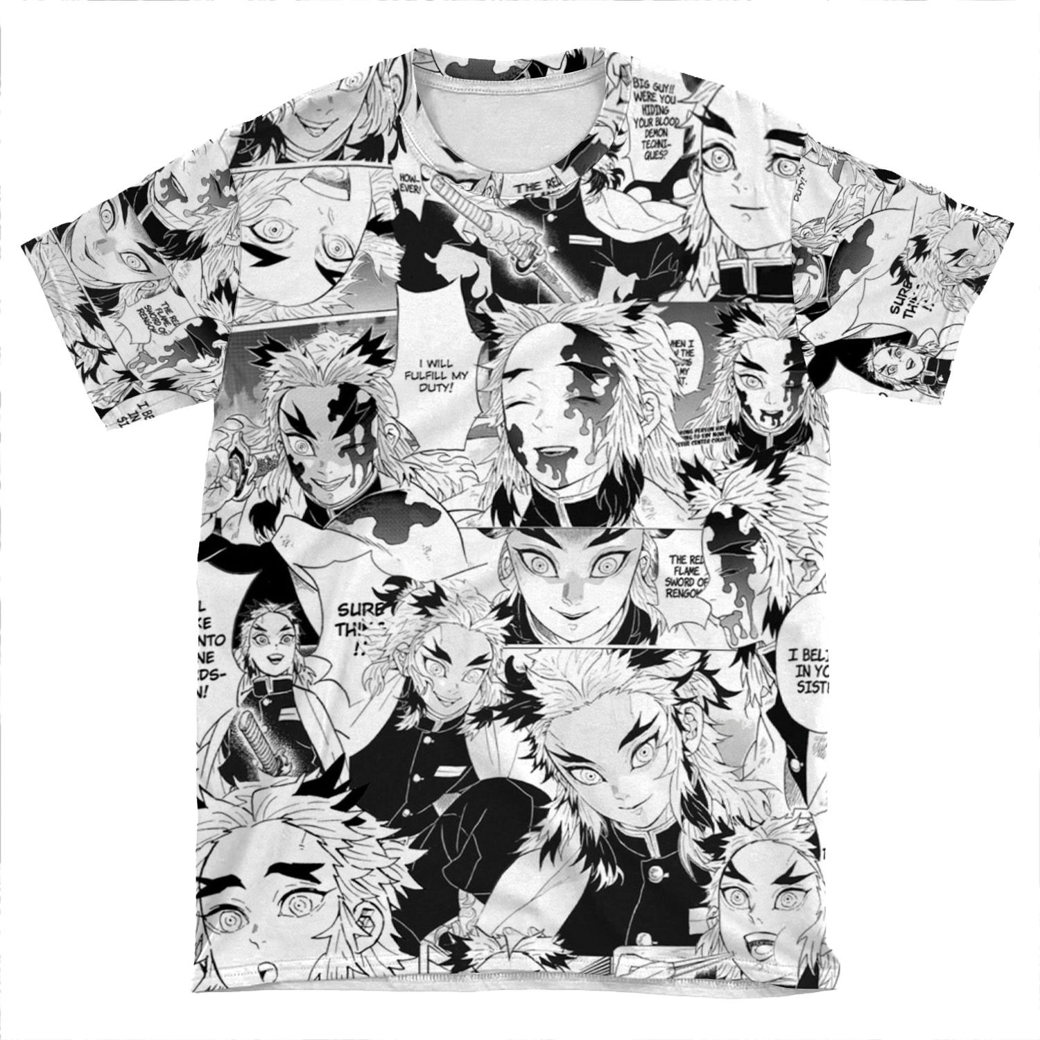 Rengoku Aniki Collage (Demon Slayer) AOP T-shirt Tee